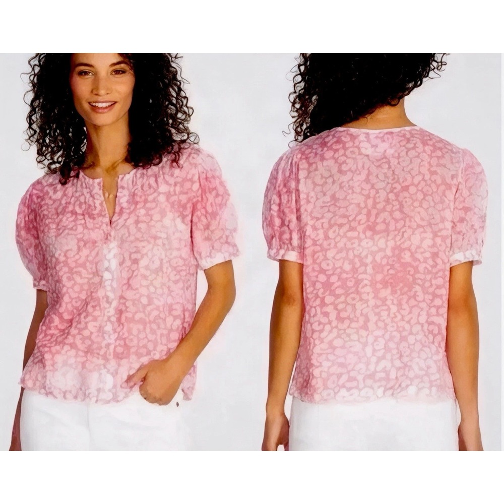 Johnny Was X Amanda Bond Size M/L Amelie Cotton Shirt Breezy Sheer Handmade